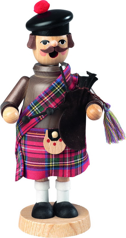 Smoking man Scotsman, 18 cm, colored by Richard Glässer_1