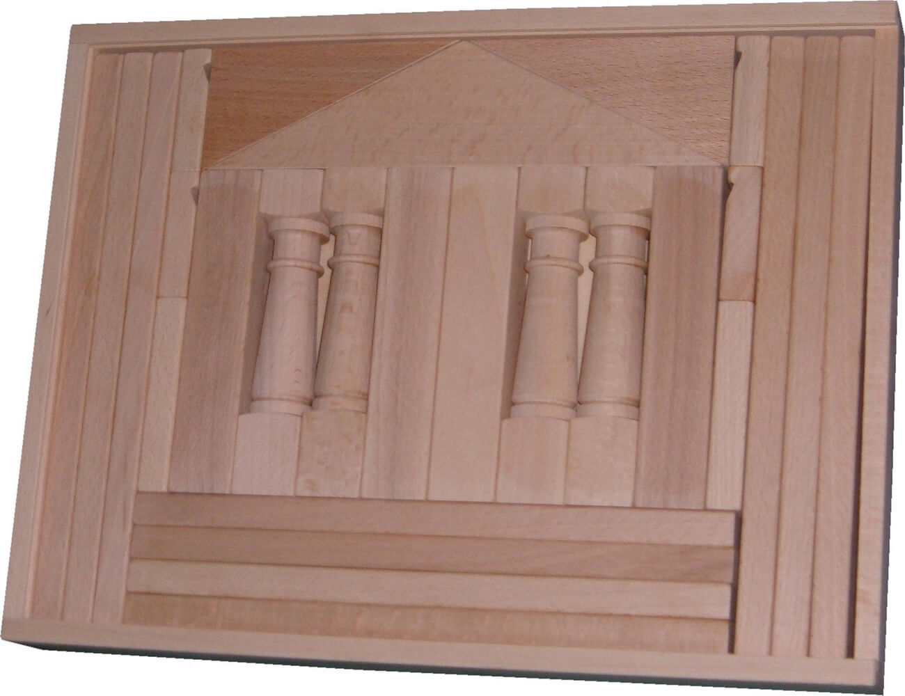 Building set Domizil 4, natural with 27 building blocks by Ebert GmbH