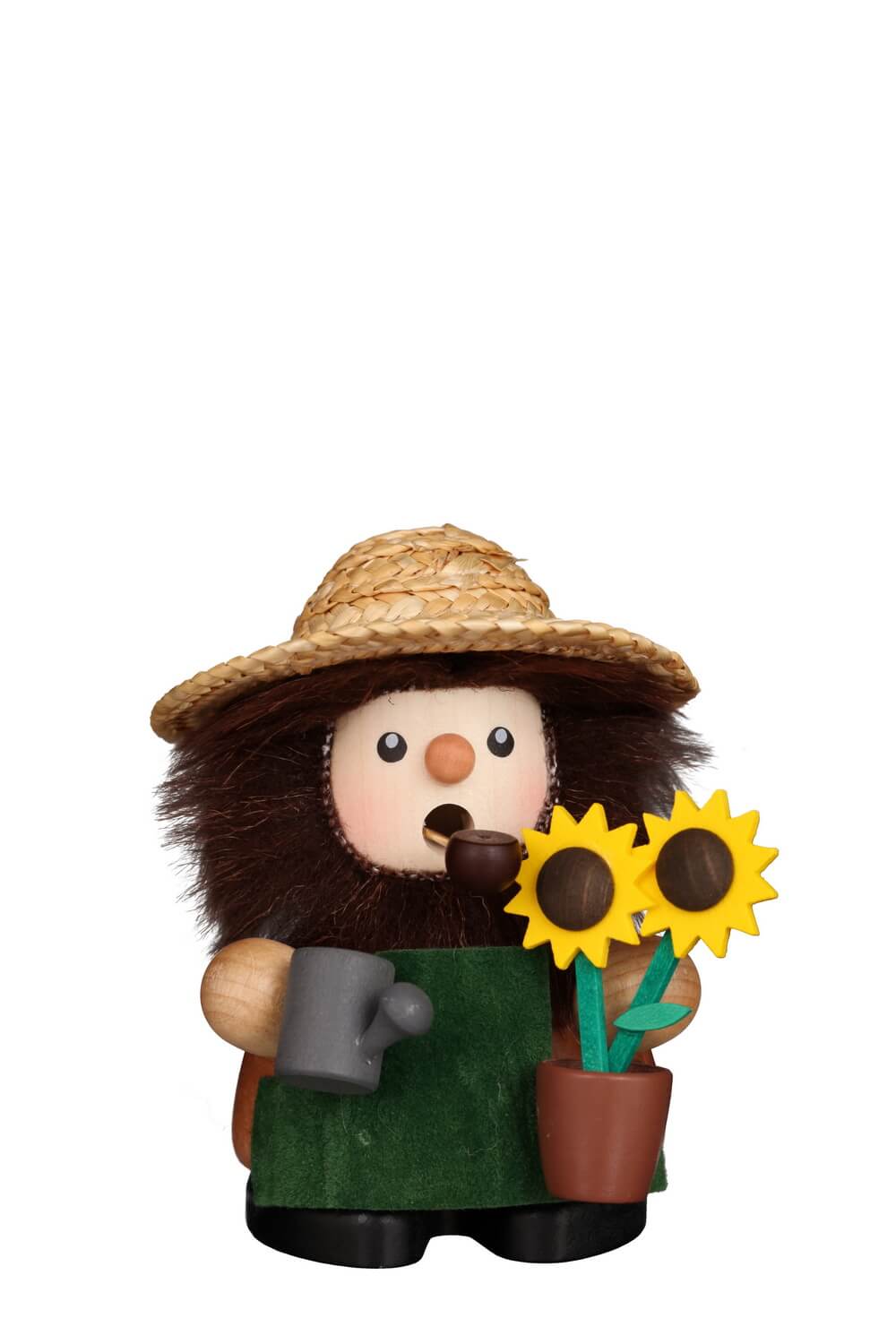 Smoking man gardener, 9 cm by Christian Ulbricht