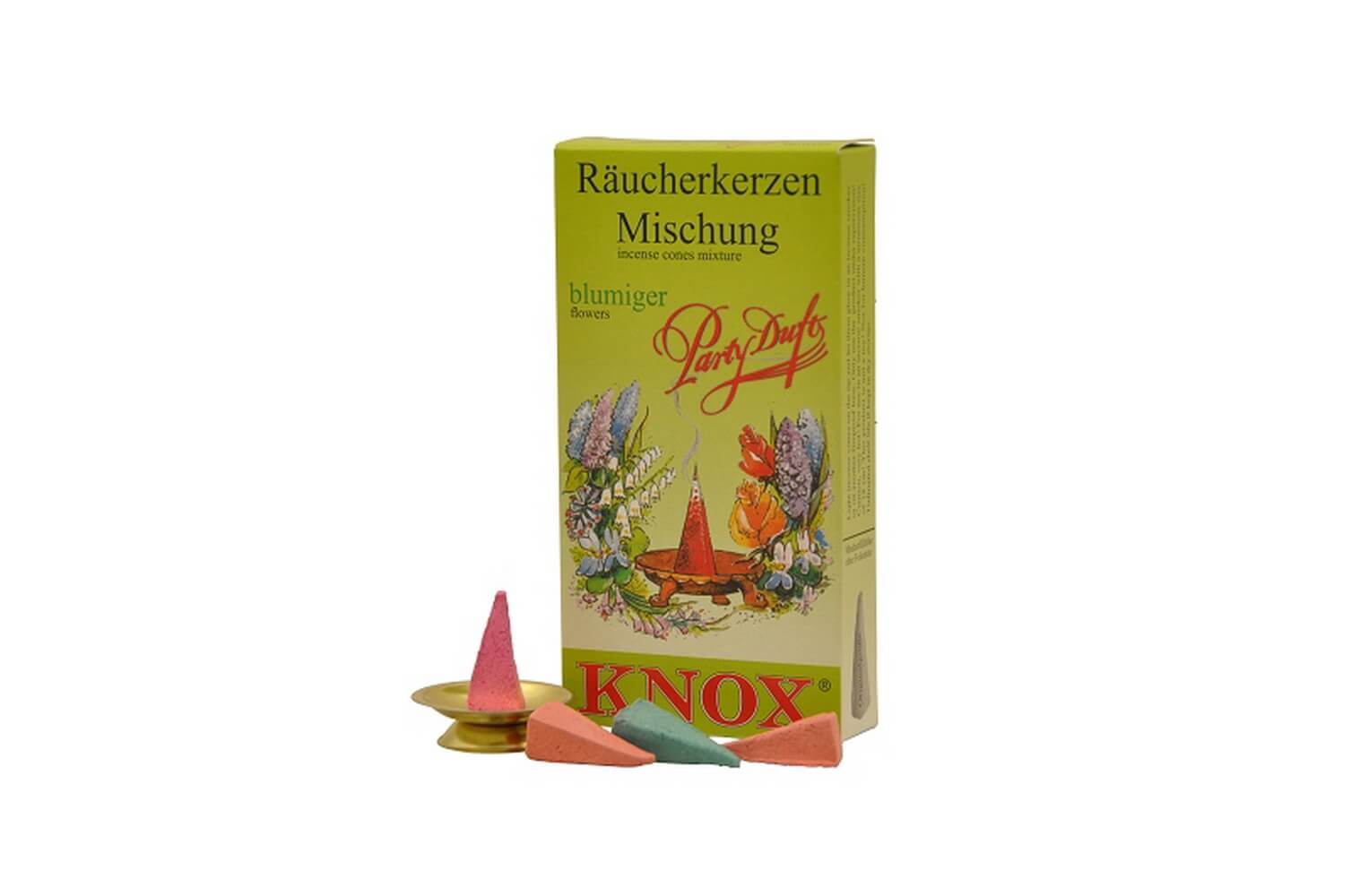 Incense candle mix - flowery party fragrance, 24 pieces by KNOX