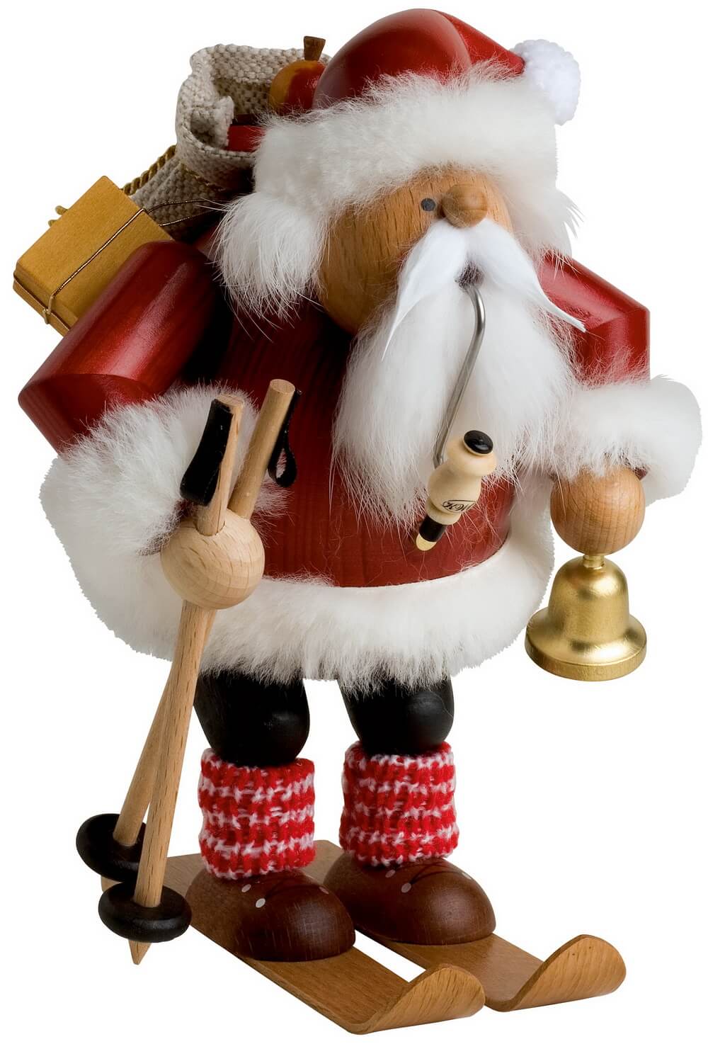 Räuchermännchen Weihnachtsmann mit Ski, 20 cm, farbig von KWO