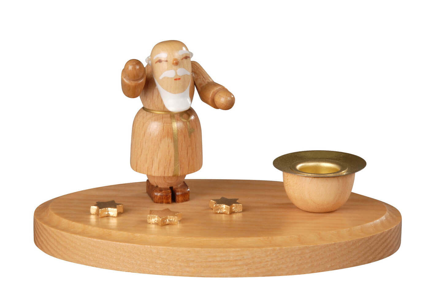 Candle holder Petrus, natural, 11 cm by Albin Preißler