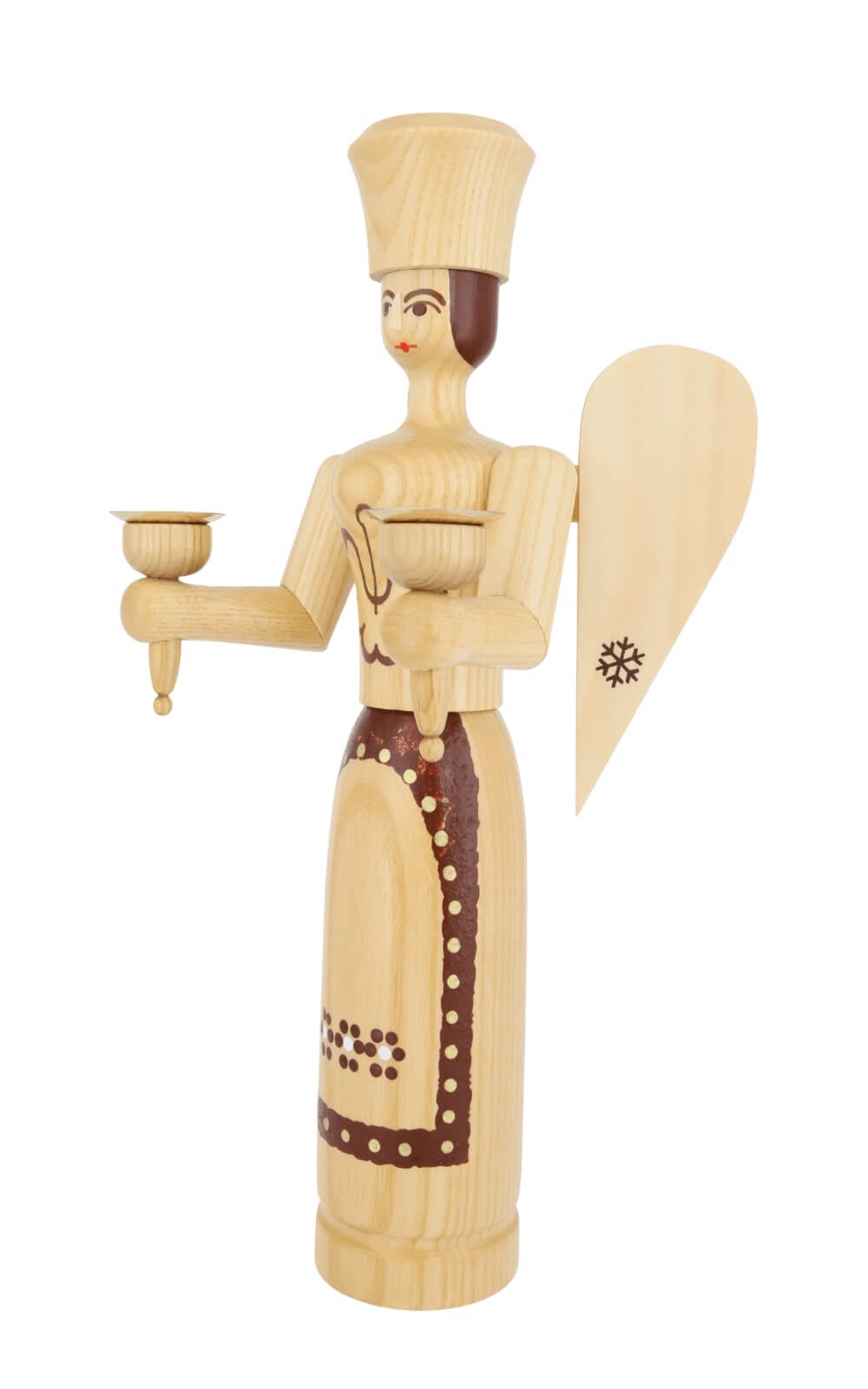 Christmas angel for wax candles, 38 cm / 15 inch, natural from SEIFFEN.COM_2