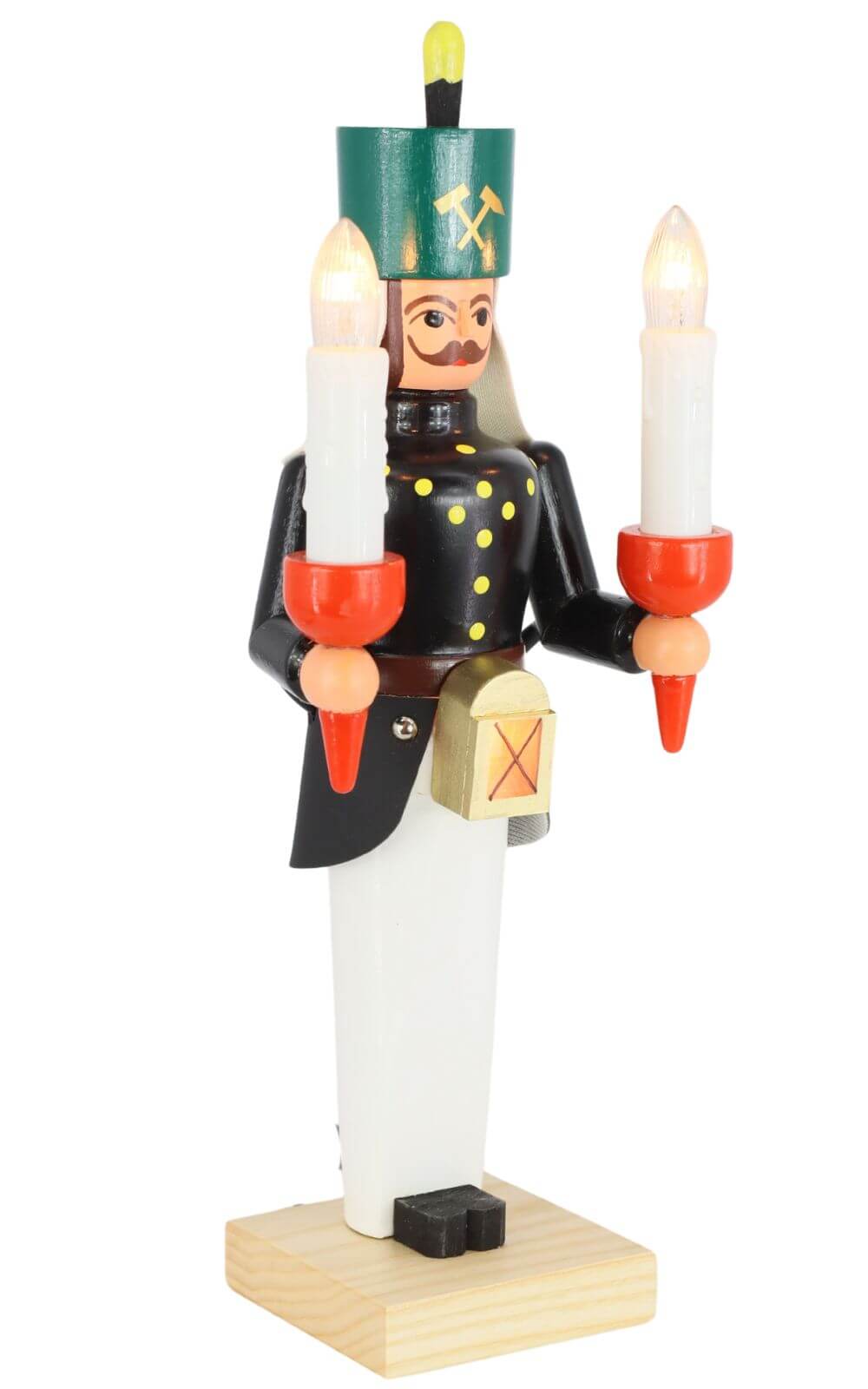 Bergmann aus Holz, 26 cm, bunt, elektrisch beleuchtet von SEIFFEN.COM_3