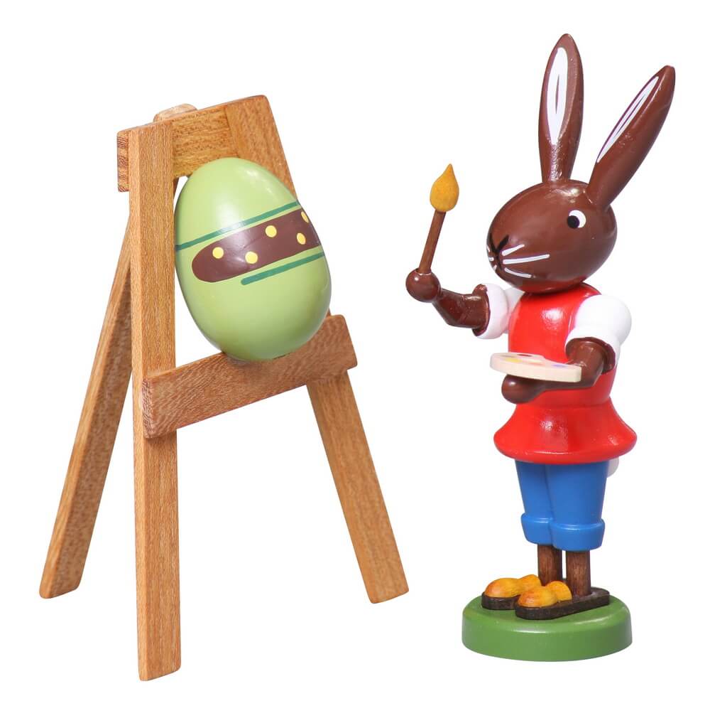 Osterhase mit Staffelei, 9 cm von Thomas Preißler
