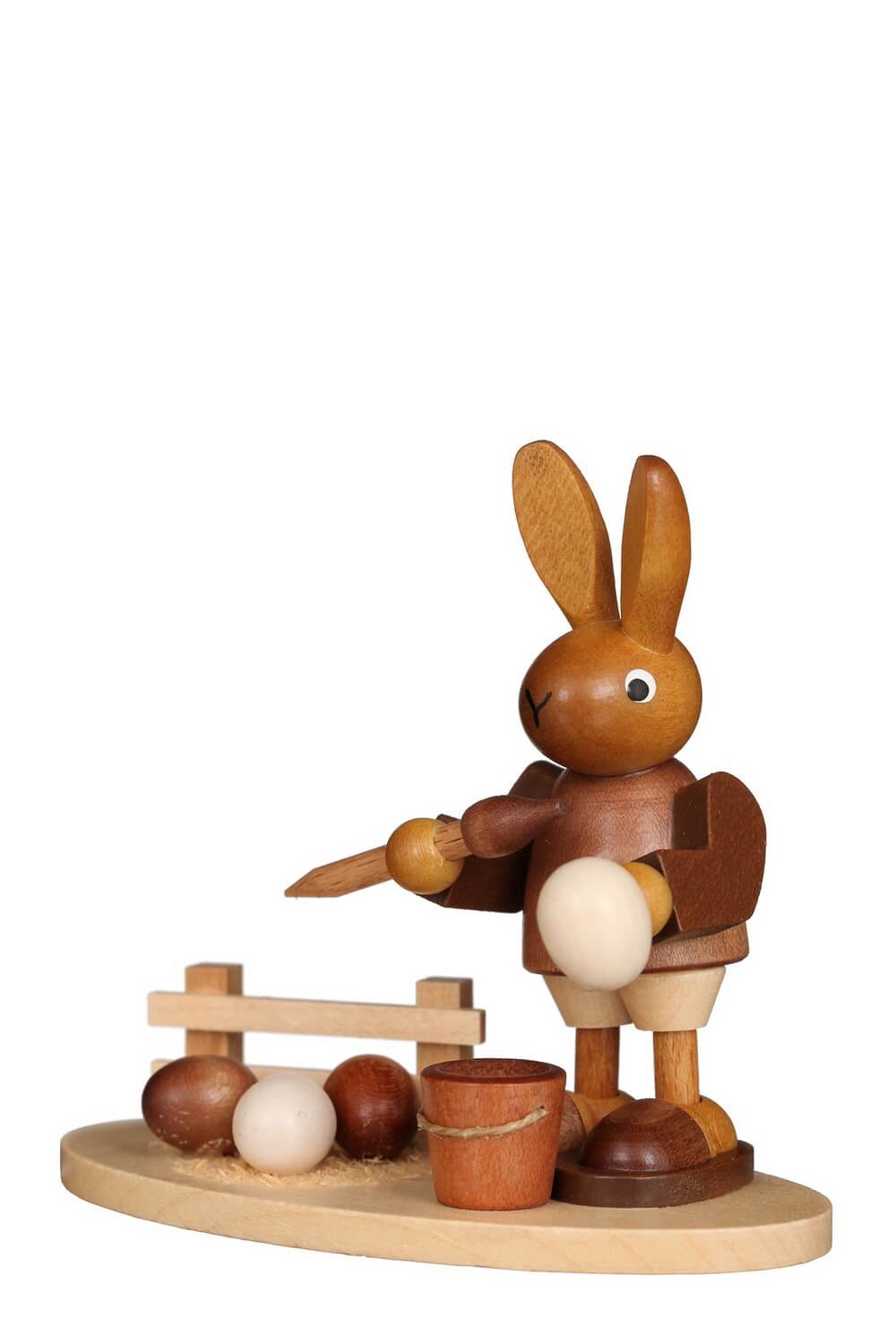 Easter bunny - painter with brush, natural, 10 cm by Christian Ulbricht