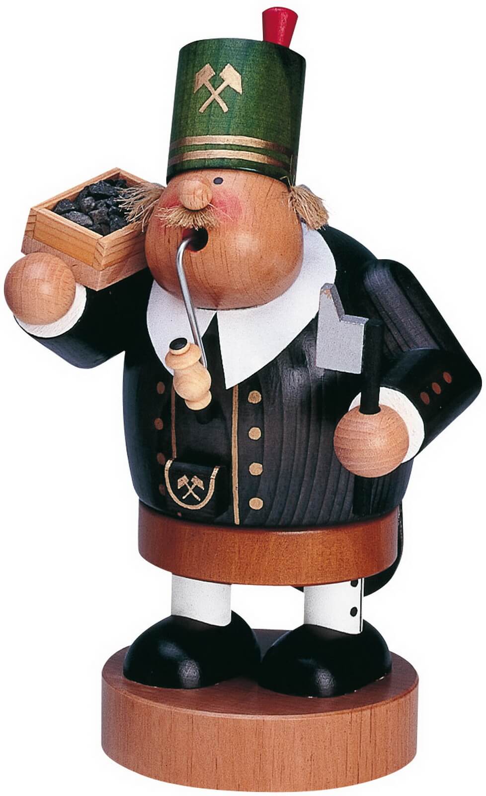 Smoking man miner with ore, 18 cm from KWO