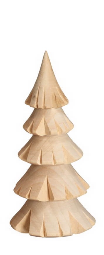 Tree, 5 - rows - carved, 8 cm by Romy Thiel
