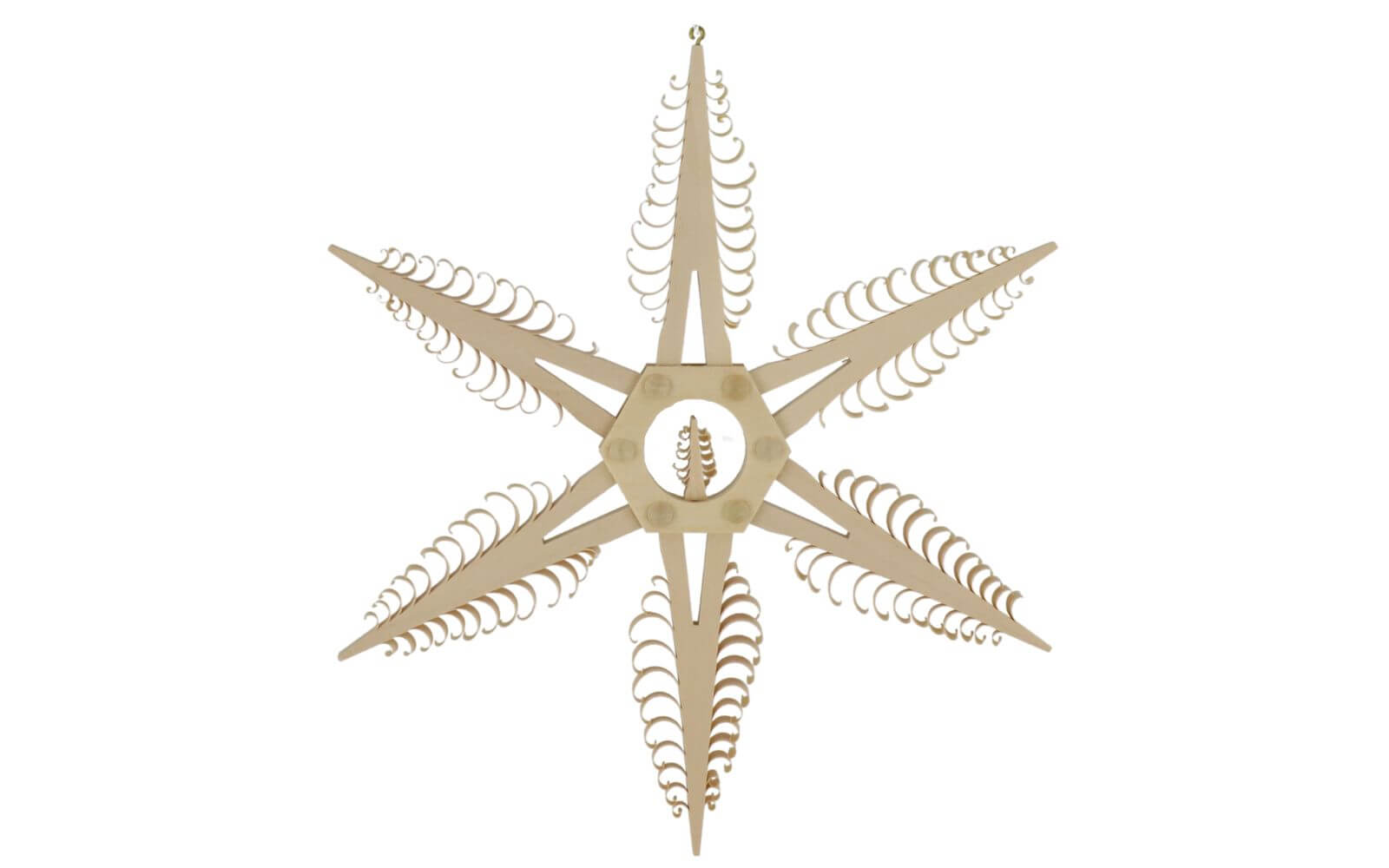 Window decoration wooden star with a diameter of 24 cm by Martina Rudolph