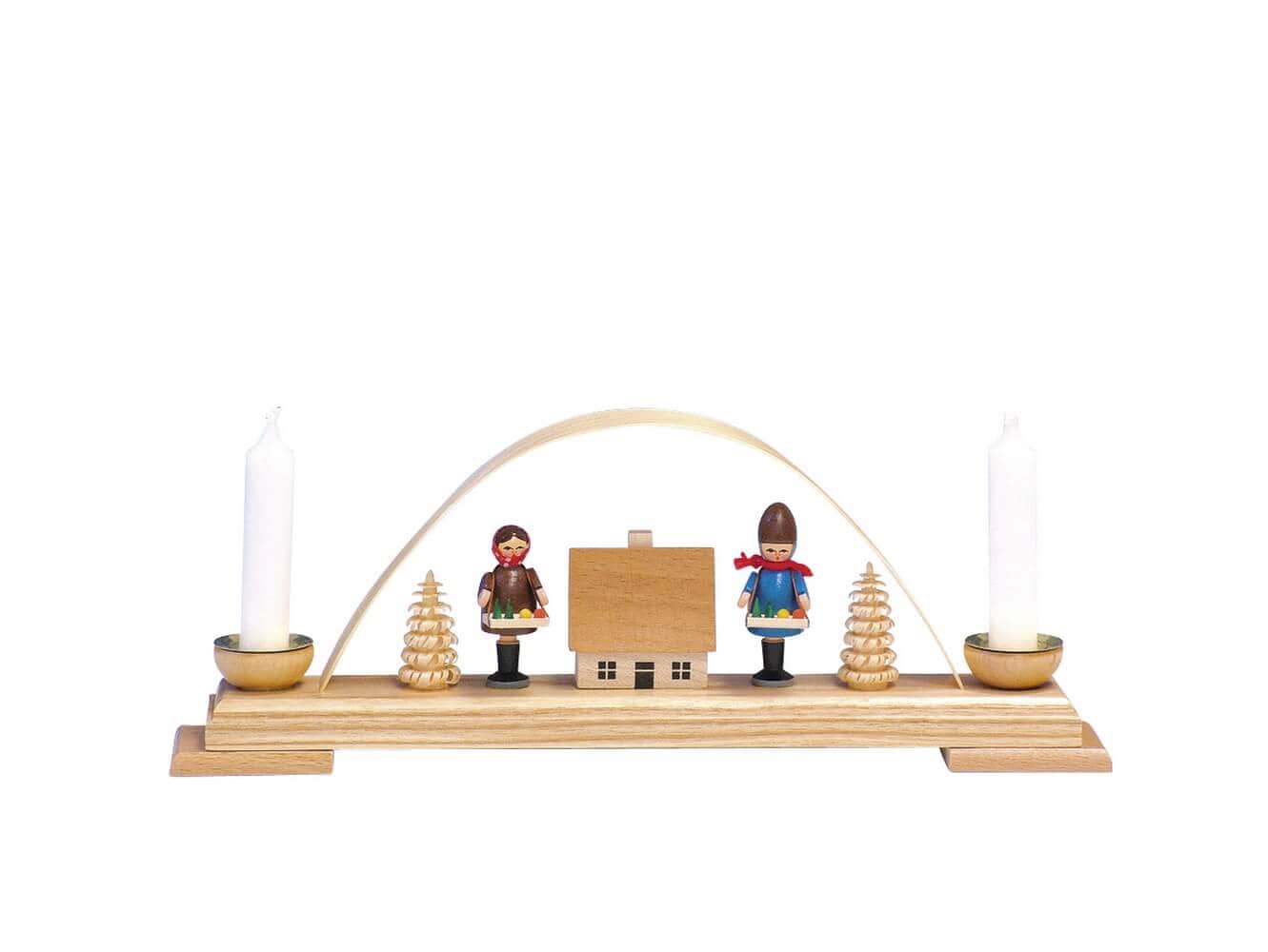 Candle holder mini candle arch with Striezel children by Knuth Neuber