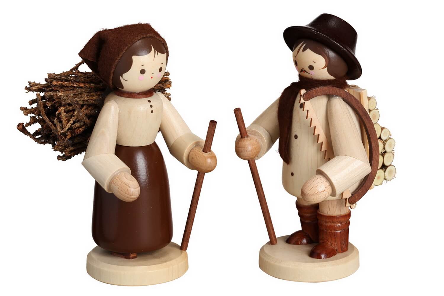Wooden people, 11 cm, natural by Romy Thiel