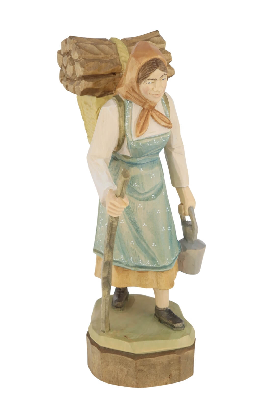 Waldfrau, geschnitzt, 25 cm, farbig von Schnitzkunst aus dem Erzgebirge
