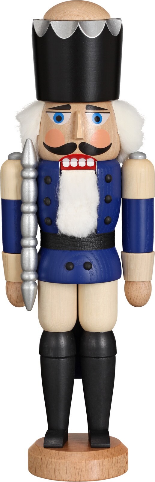 Nutcracker King, blue, 29 cm by Seiffener Volkskunst eG