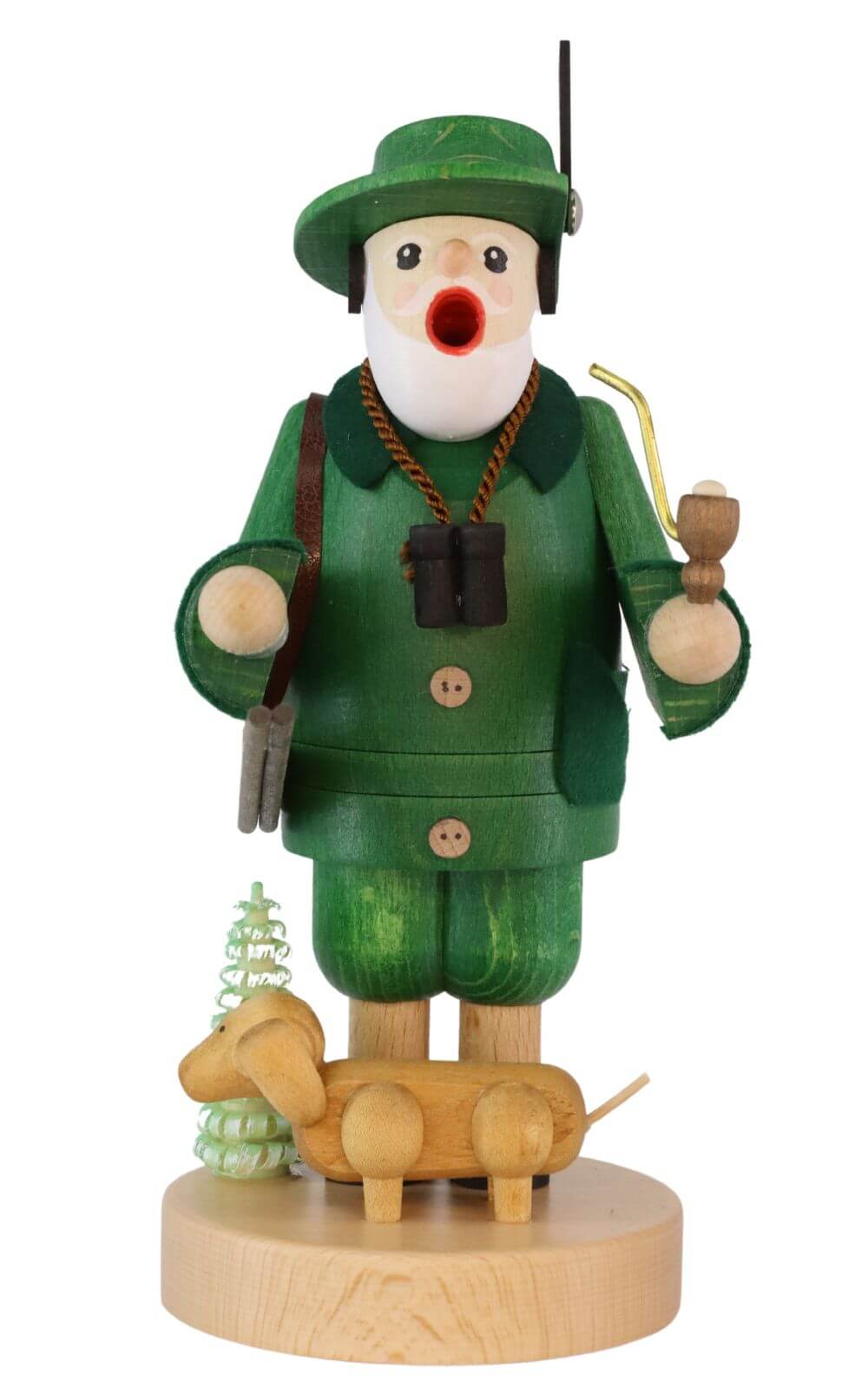 Räuchermännchen Förster mit Dackel, 19 cm von Richard Glässer