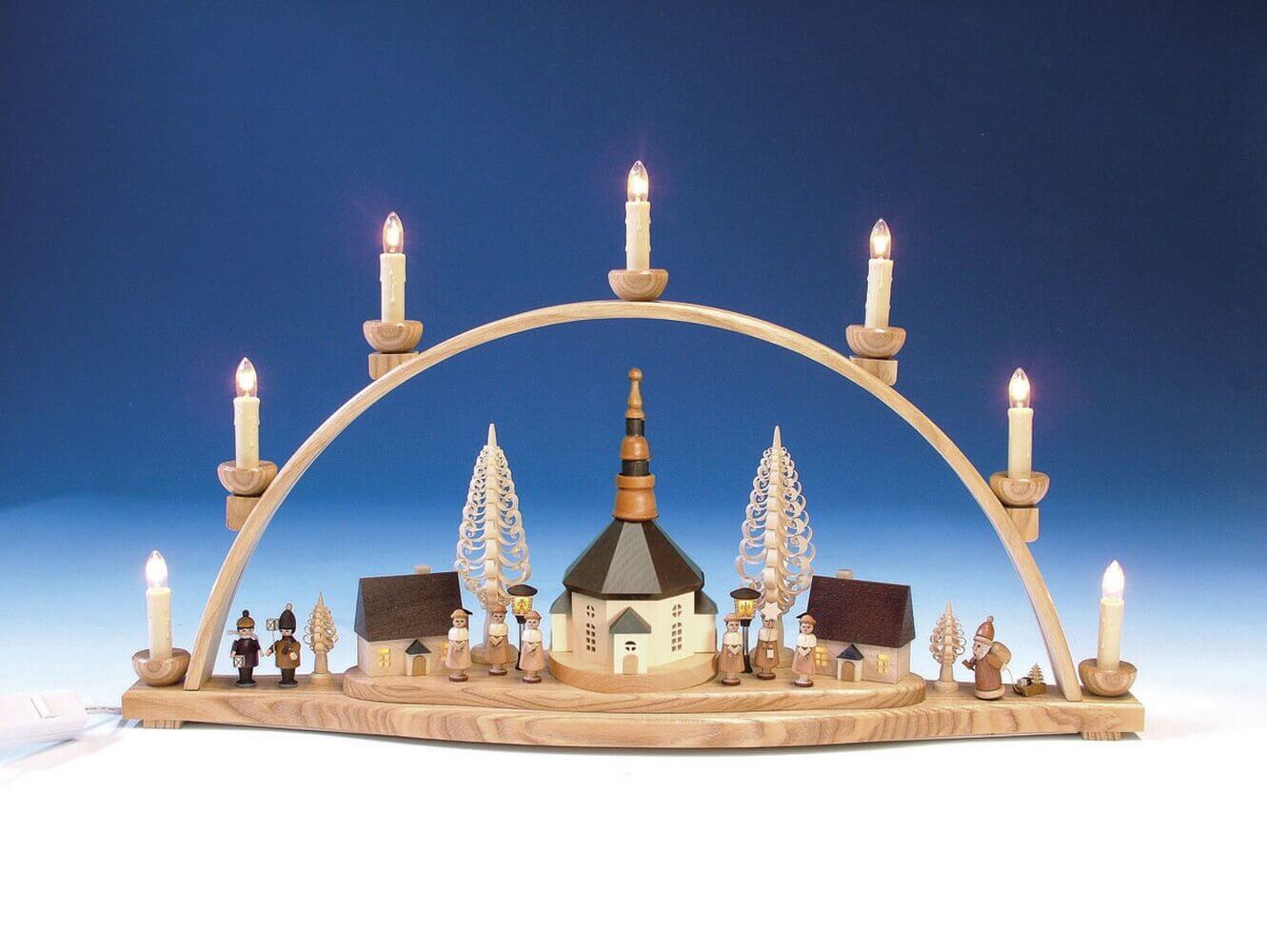 LED Schwibbogen mit beleuchteten Häuschen und Laternen, 67 cm von Knuth Neuber_2