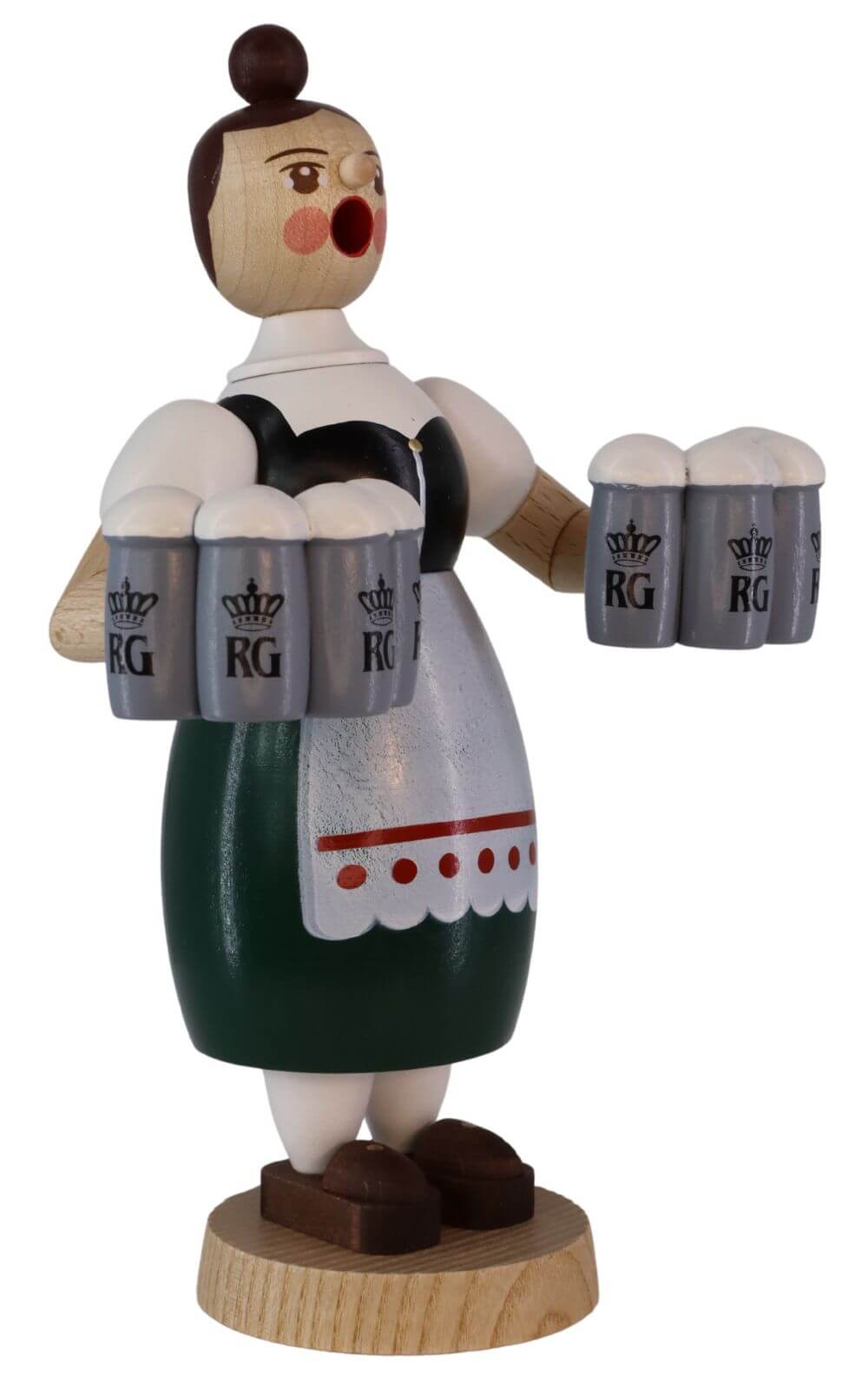 Smoking man Helga with jugs, 18 cm by Richard Glässer_2