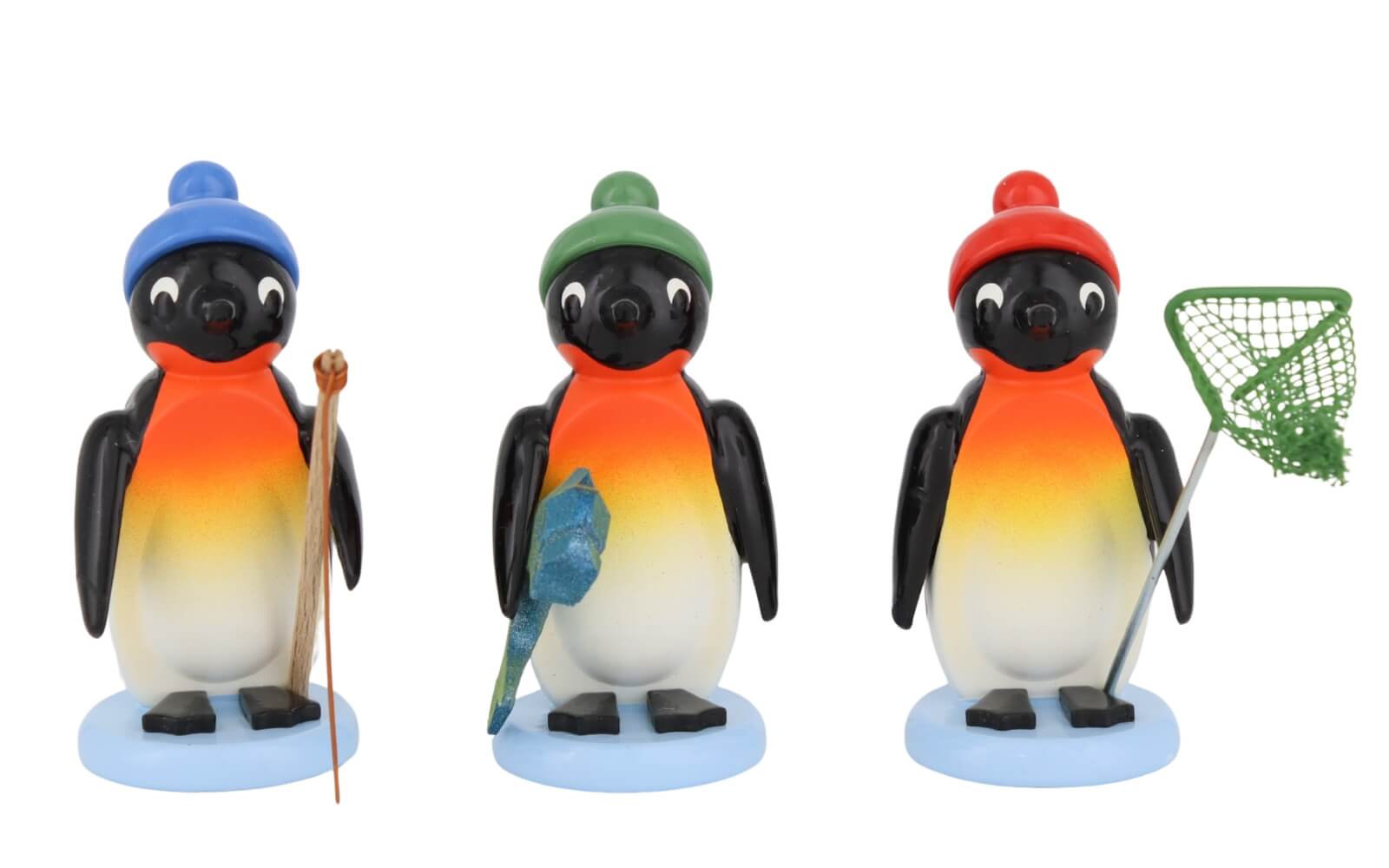 Miniature penguins – Angler, 3-piece set from SEIFFEN.COM