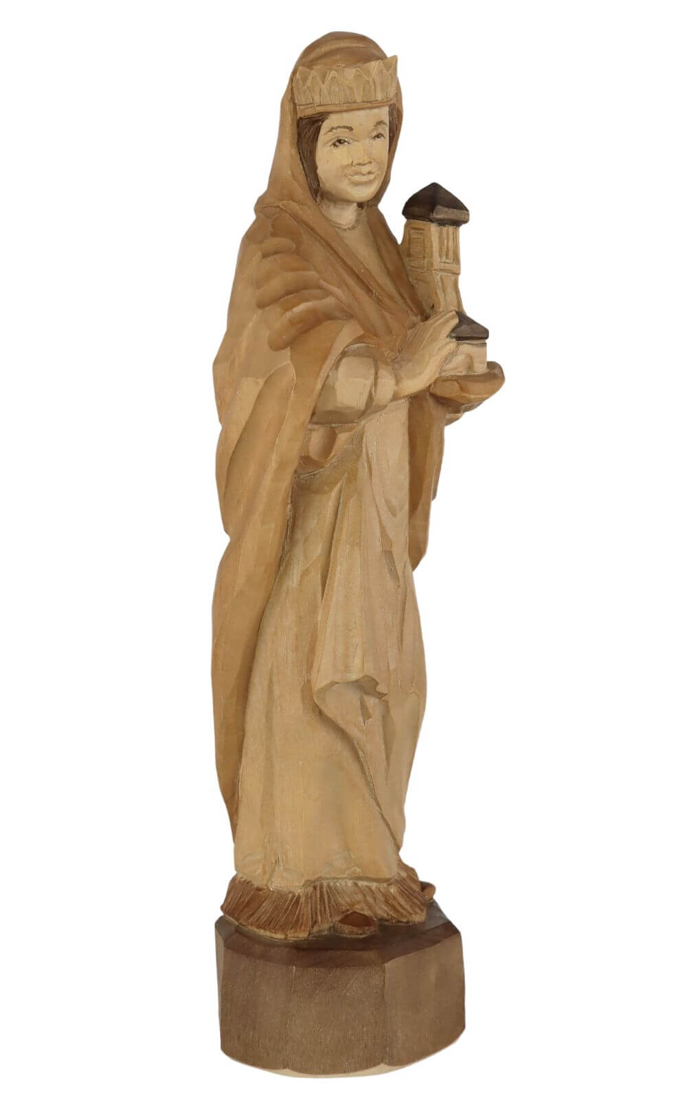 Heilige Barbara, geschnitzt, 25 cm von Schnitzkunst aus dem Erzgebirge_1