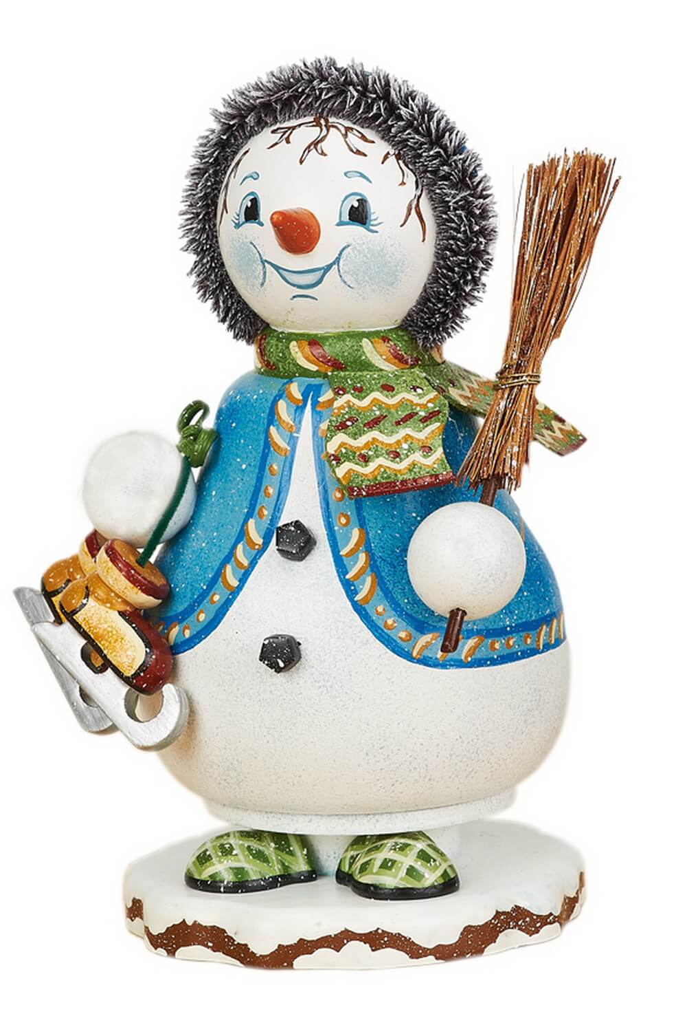 Räuchermännchen Wichtel - Schneeflöckchens Eiskufen von Hubrig Volkskunst