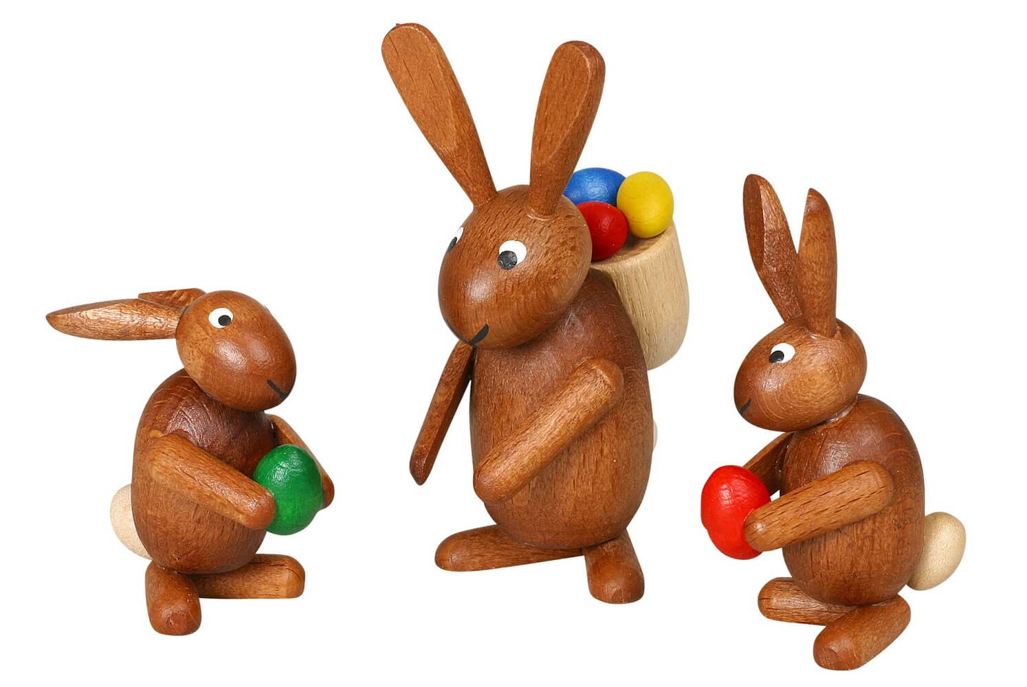 Osterhasengruppe, 3–teilig, braun, 5-8 cm von Jan Stephani