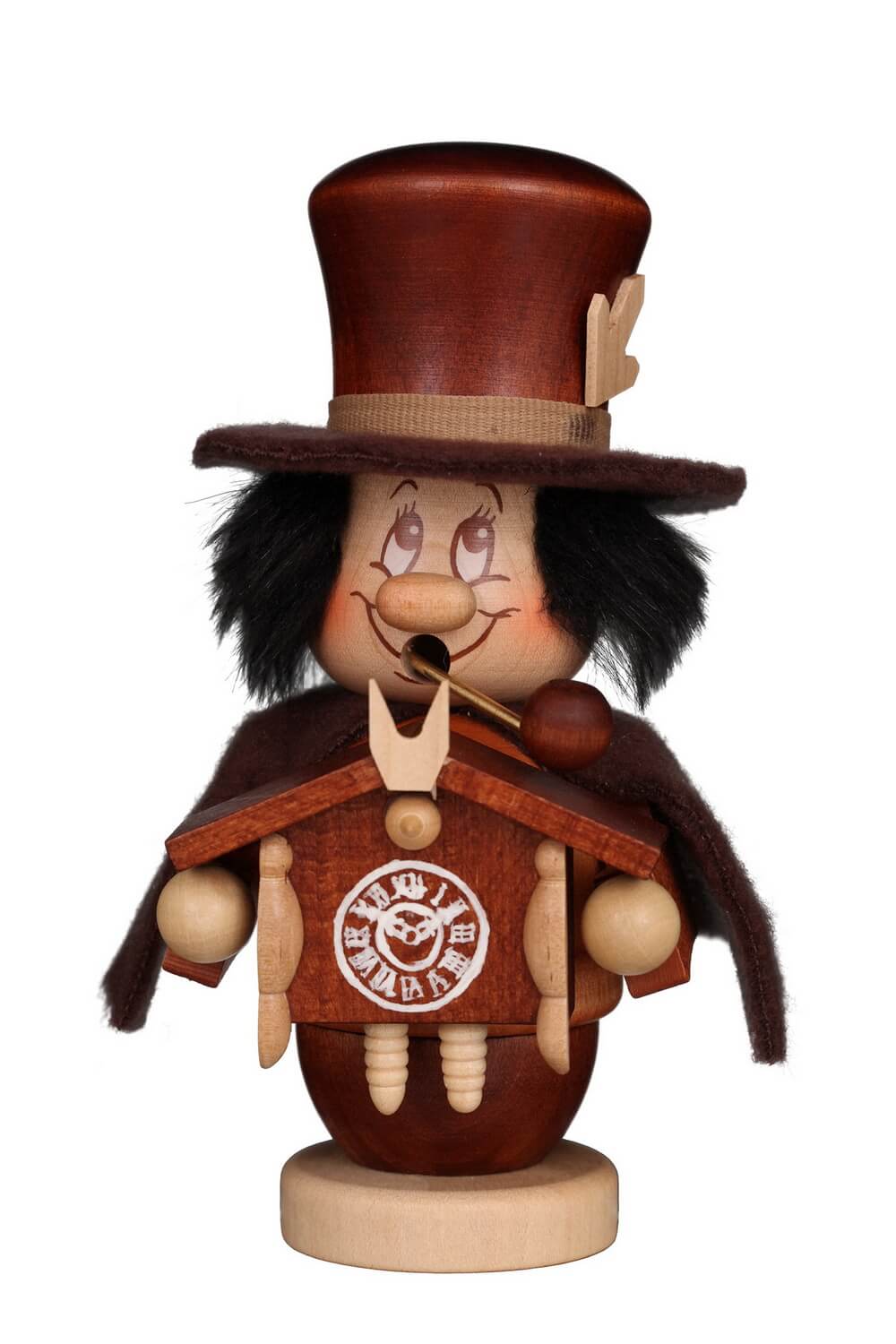 Smoking man mini gnome Black Forest, 15 cm by Christian Ulbricht