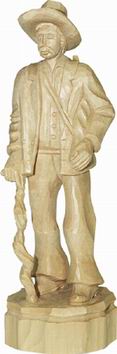 Hamburg carpenter, carved, natural, 25 cm by Schnitzkunst aus dem Erzgebirge