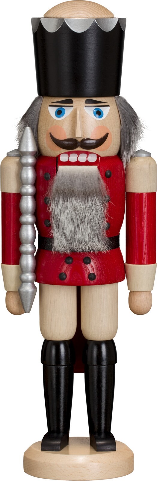 Nutcracker King, glazed red, 39 cm by Seiffener Volkskunst eG