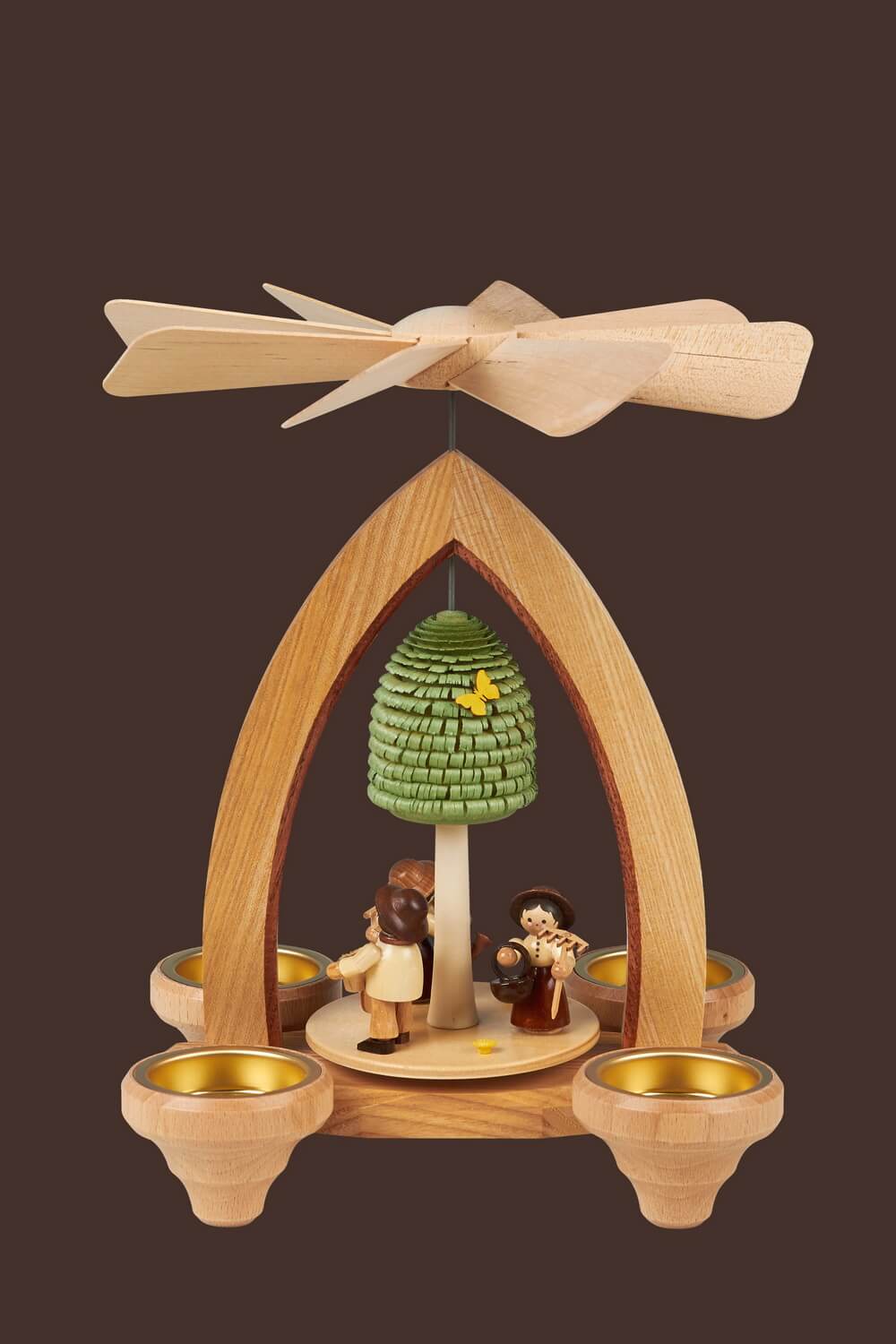 Teelichtpyramide Frühlingsgarten, 26 cm, Heinz Lorenz Olbernhau/ Erzgebirge_Bild2