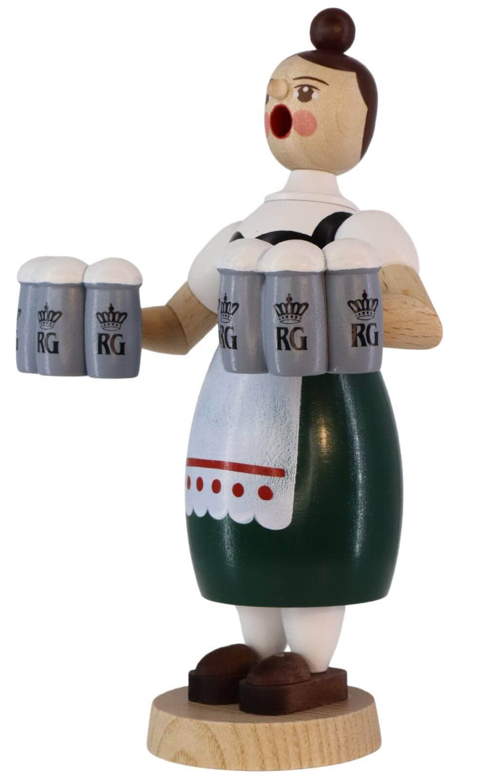 Smoking man Helga with jugs, 18 cm by Richard Glässer_3