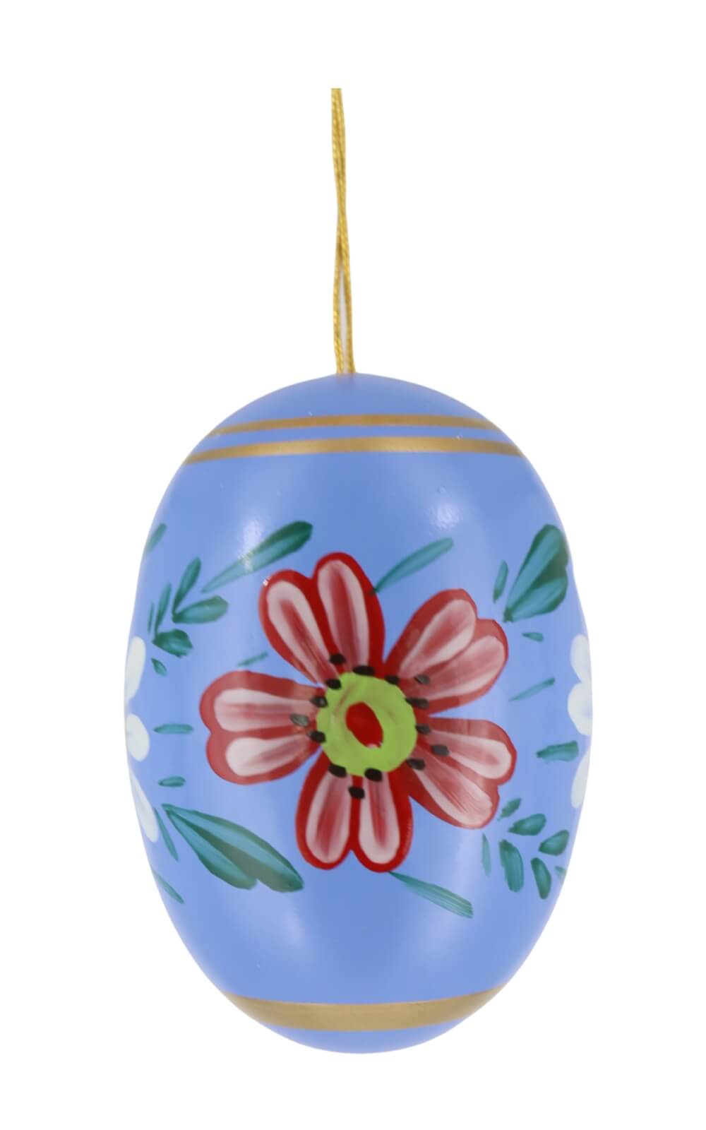 Easter egg blue with flowers by Figurenland Uhlig GmbH