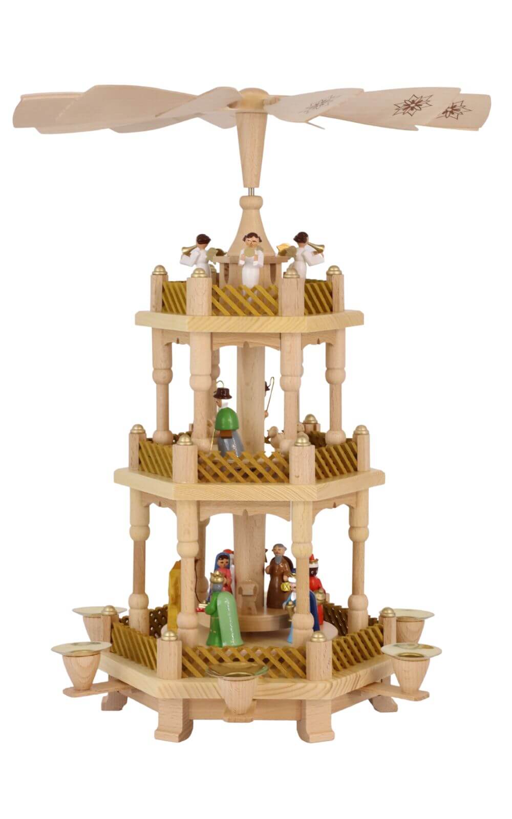 Christmas pyramid Holy Story, 3 – storey, 40 cm by Richard Glässer