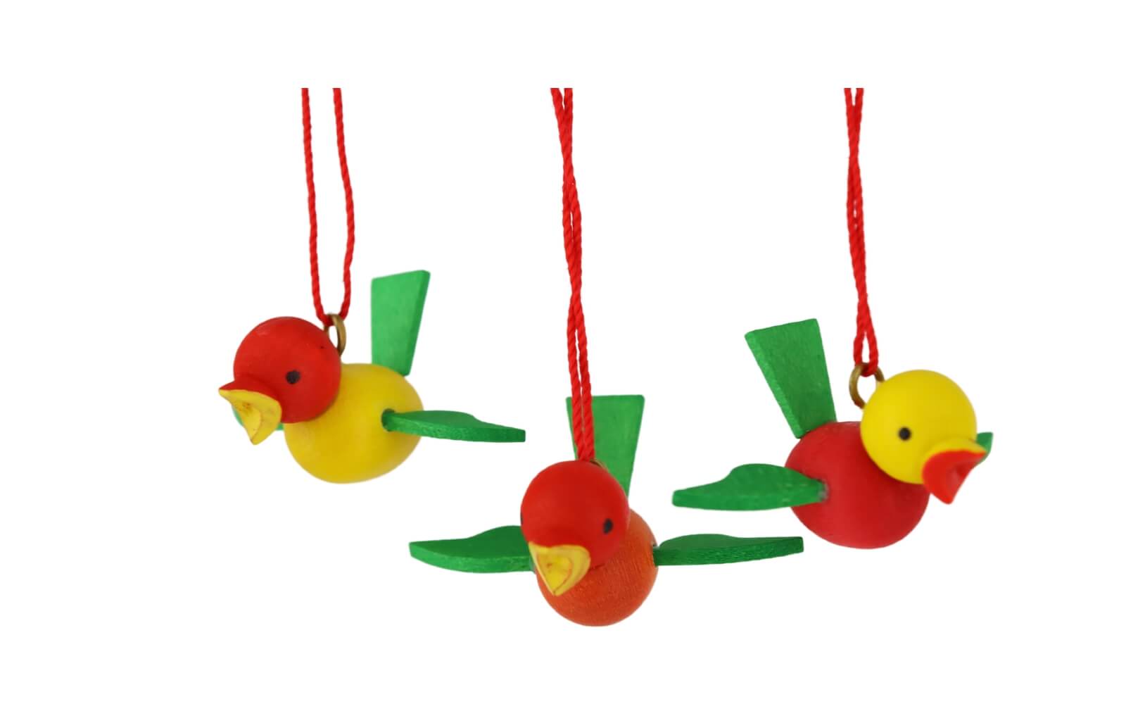 Migratory birds to hang, 6 pieces, 3 cm, colored by Christian Ulbricht_1