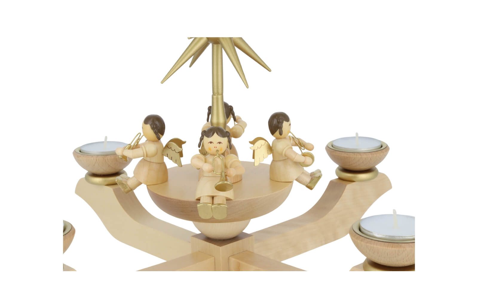 Advent candle holder, natural, for tea lights by Richard Glässer_2