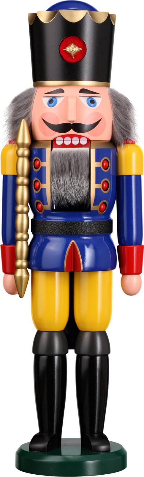 Nussknacker König, blau, 50 cm von Seiffener Volkskunst eG