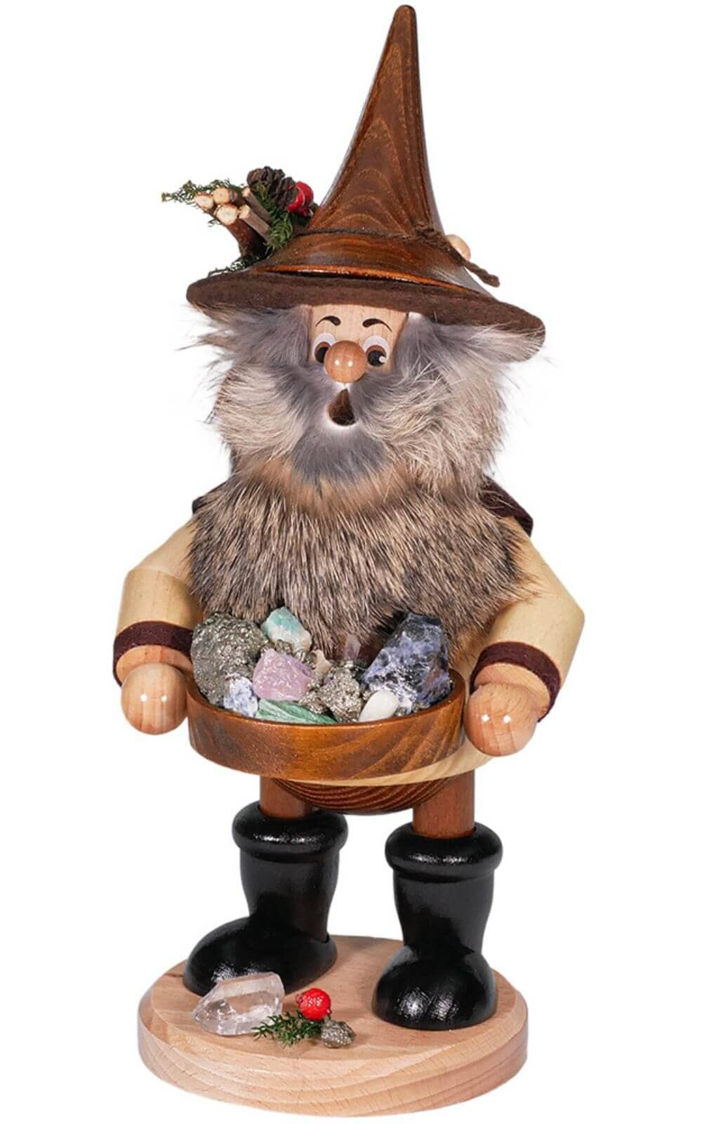 Räuchermännchen Wichtel - Erzträger mit Schale, 26 cm von DWU