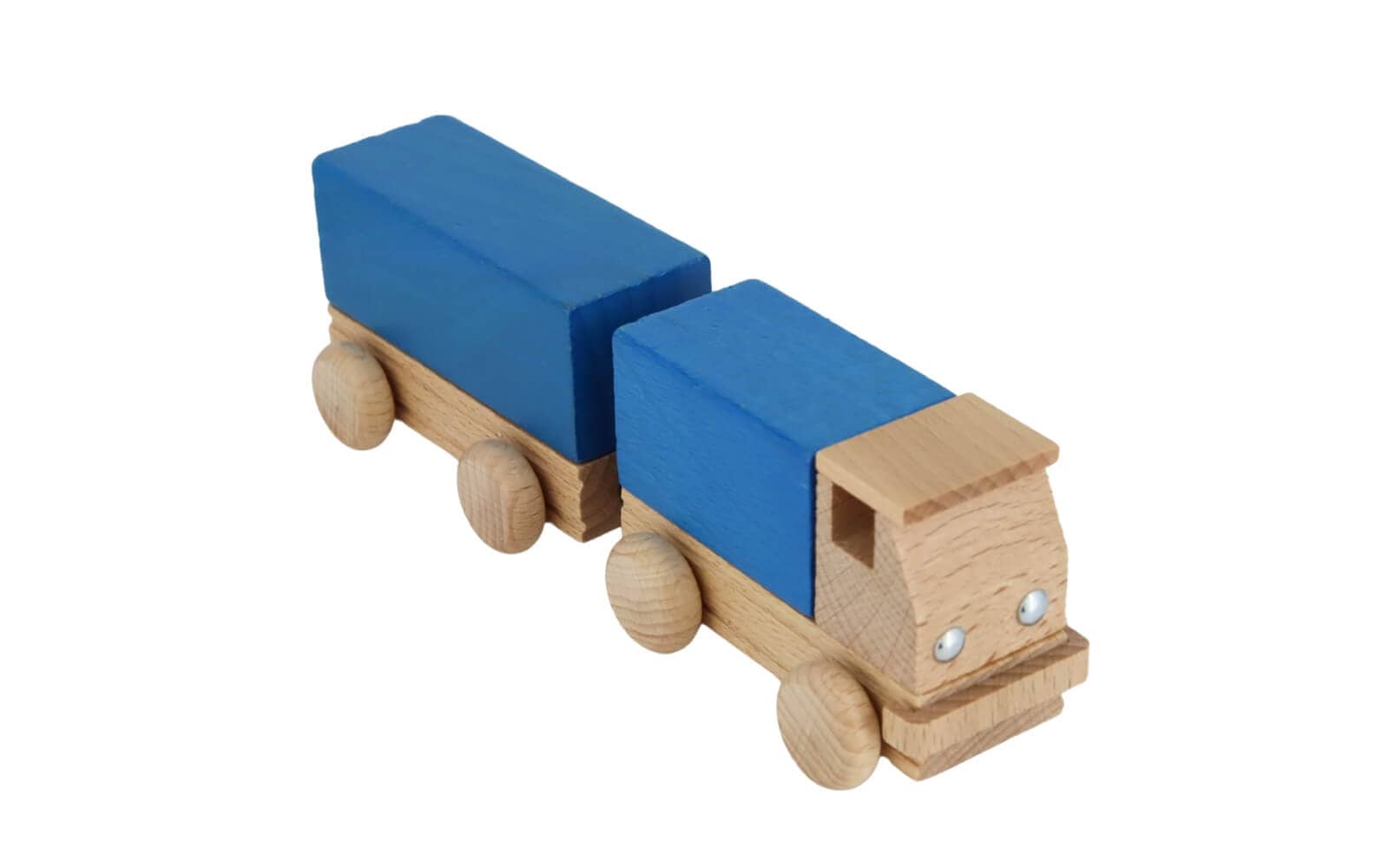 Holzspielzeug Lastzug mit Anhänger, farbig von Ebert GmbH_2