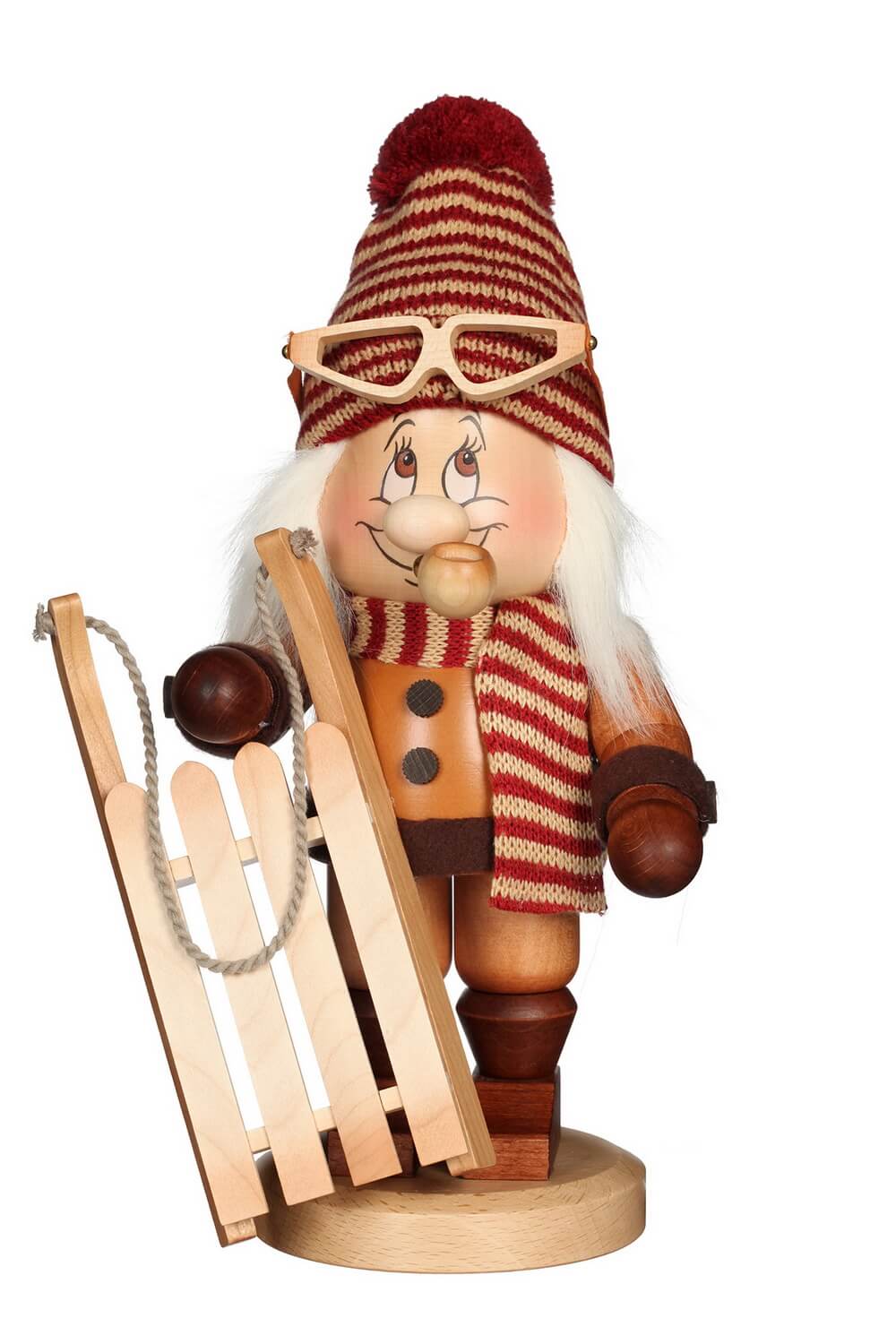 Räuchermännchen Wichtel Rodler, 31 cm von Christian Ulbricht