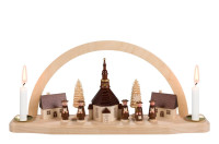 Schwibbogen Seiffener Kirche für Wachskerzen von SEIFFEN.COM