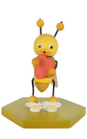 Miniatur Biene mit Herz, 8 cm, farbig von Ralf Zenker