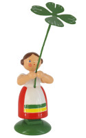Miniatur Blumenmädchen mit Glücksklee, 12 cm von HODREWA Legler